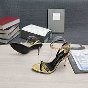 Tom Ford Metallic Patent Leather Padlock Heels 10.5cm - 6