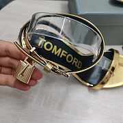 Tom Ford Metallic Patent Leather Padlock Heels 10.5cm - 4