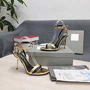 Tom Ford Metallic Patent Leather Padlock Heels 10.5cm - 5