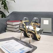 Tom Ford Metallic Patent Leather Padlock Heels 10.5cm - 3