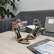 Tom Ford Metallic Patent Leather Padlock Heels 10.5cm - 2