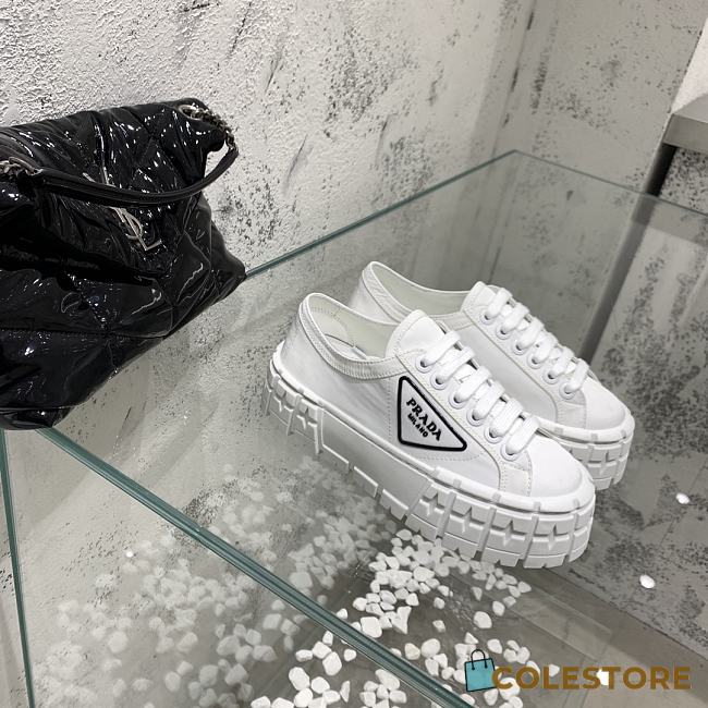 Prada Double Wheel Nylon Gabardine Sneakers - 1