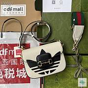 Adidas x Gucci Horsebit Mini White Bag 20cm - 1