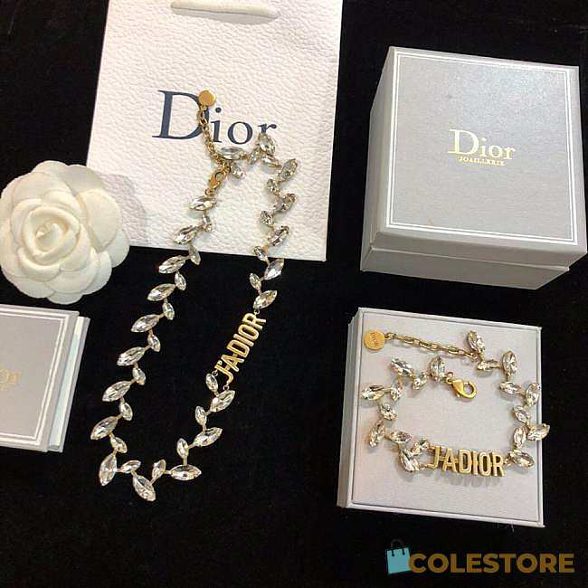 Dior Bracelet Necklace Set - 1
