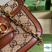 Gucci Horsebit 1955 GG Mini Bag Camel And Ebony 20.5cm - 6
