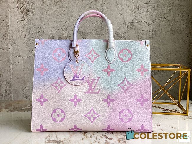 Louis Vuitton OnTheGo GM Sunrise Pastel Tote Handbag 41cm - 1