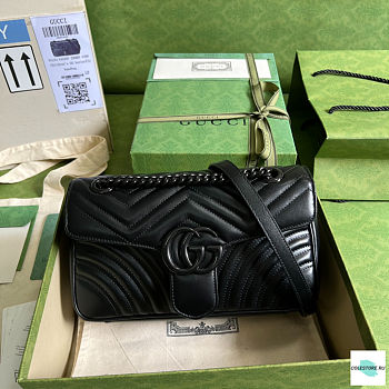 Gucci Marmont Small Shoulder Black Bag 26cm