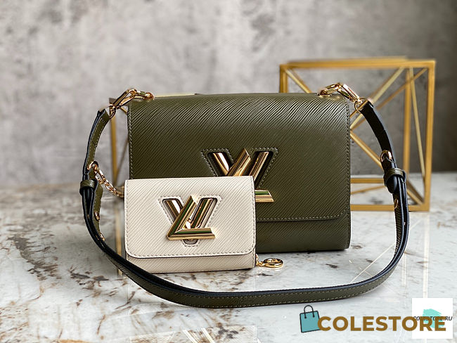 Louis Vuiiton Twist Green and White 23cm - 1