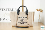 Chanel Deauville Shopping Bag Black and White 38cm - 1