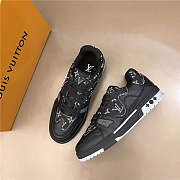Louis Vuitton Trainer Sneaker Denim Black - 5
