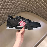 Louis Vuitton Trainer Sneaker Denim Black - 4
