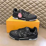 Louis Vuitton Trainer Sneaker Denim Black - 2