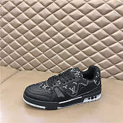 Louis Vuitton Trainer Sneaker Denim Black - 3