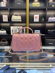 Chanel Mini Flap Bag Top Handle Cavier Pink 20cm - 6