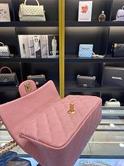 Chanel Mini Flap Bag Top Handle Cavier Pink 20cm - 5