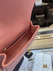 Chanel Mini Flap Bag Top Handle Cavier Pink 20cm - 2