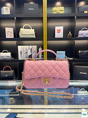 Chanel Mini Flap Bag Top Handle Cavier Pink 20cm - 1