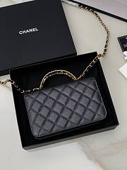 Chanel Wallet On Chain Top Handle Black 19cm - 5