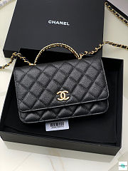 Chanel Wallet On Chain Top Handle Black 19cm - 1