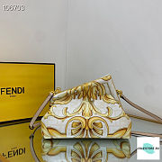 Fendi First Medium Fendace White Printed Silk Bag 26cm - 1