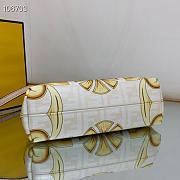 Fendi First Medium Fendace White Printed Silk Bag 26cm - 2
