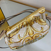 Fendi First Medium Fendace White Printed Silk Bag 26cm - 4
