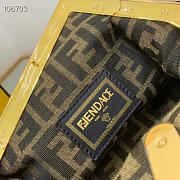 Fendi First Medium Fendace White Printed Silk Bag 26cm - 6