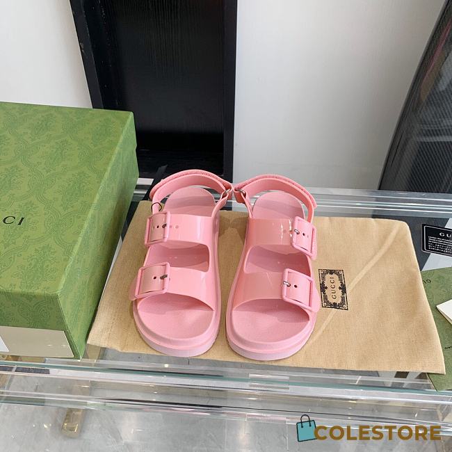 Gucci Rubber Pink Sandals  - 1