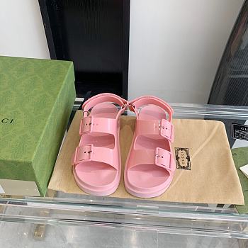 Gucci Rubber Pink Sandals 