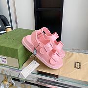 Gucci Rubber Pink Sandals  - 6