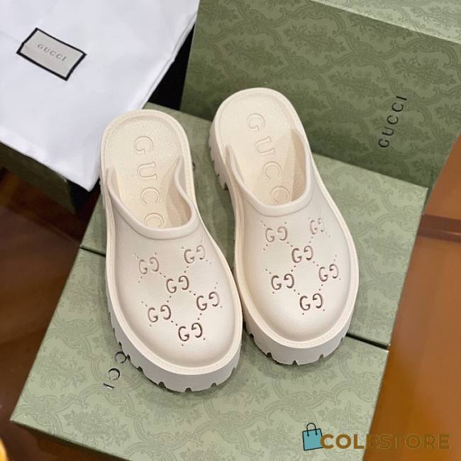Gucci Women's platform perforated G sandal - Colestore.Ru