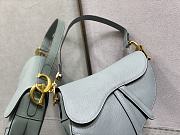 Dior Saddle Bag Blue Leather 25.5cm - 3