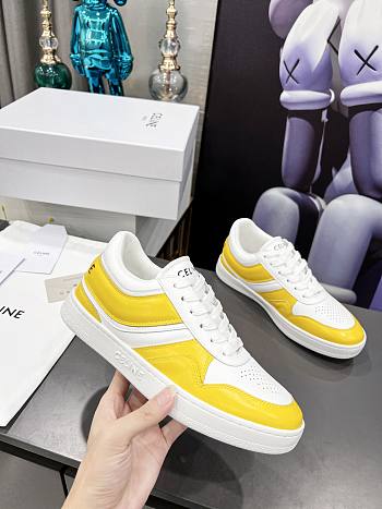 Celine Trainer Low Sneaker White Yellow