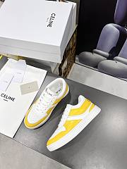 Celine Trainer Low Sneaker White Yellow - 5
