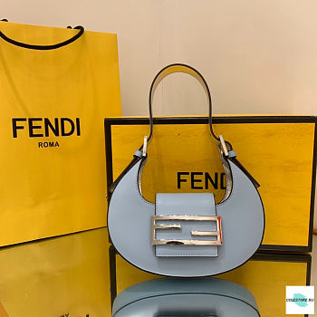 Fendi Cookie Blue Leather Mini Bag 22cm
