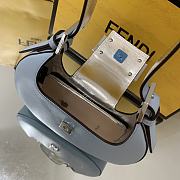 Fendi Cookie Blue Leather Mini Bag 22cm - 3