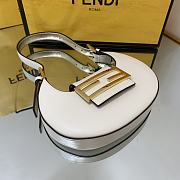 Fendi Cookie White Leather Mini Bag 22cm - 5