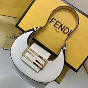 Fendi Cookie White Leather Mini Bag 22cm - 4