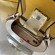 Fendi Cookie White Leather Mini Bag 22cm - 3