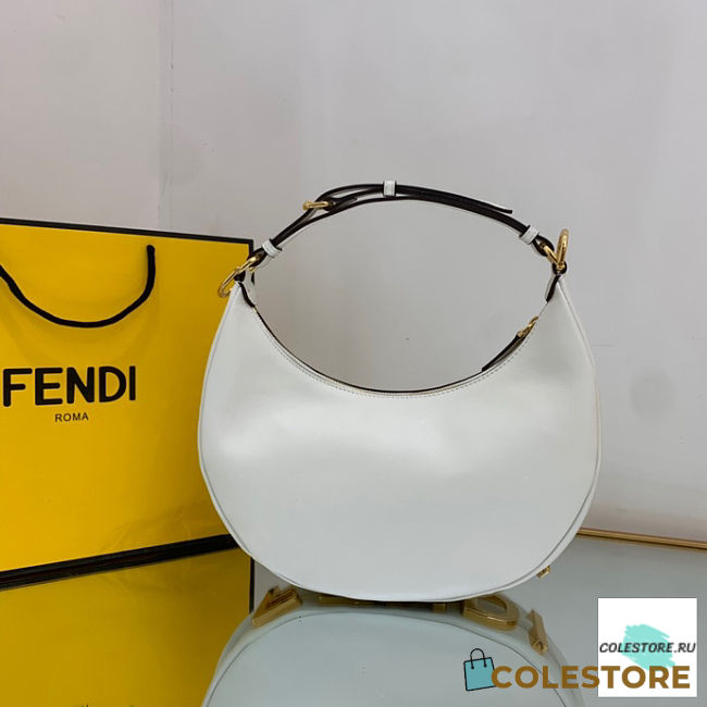 Fendi Praphy Hobo White Bag 29cm - 1