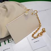 Bottega Venata Pouch Clutch Bag in White 38cm - 5