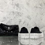 Prada Double Wheel Nylon Gabardine Black Sneakers - 6
