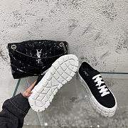 Prada Double Wheel Nylon Gabardine Black Sneakers - 3