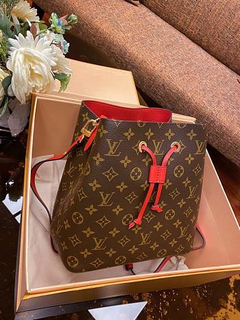 Louis Vuitton Neonoe Monogram Red M44021 Size 26x22x27 cm