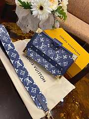 Louis Vuitton Petite Malle Denim Bag Blue M59717 Size 20.0x12.5x5.0 cm - 3