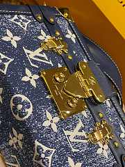 Louis Vuitton Petite Malle Denim Bag Blue M59717 Size 20.0x12.5x5.0 cm - 5