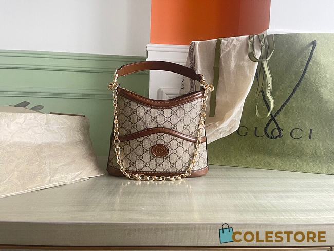 Gucci Large shoulder bag with Interlocking G 696011 Beige 24.5×20×8cm - 1