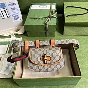 Gucci Bamboo 1947 Mini GG Supreme Beige ‎681137 18x11.5x6 cm - 1