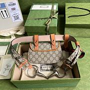 Gucci Bamboo 1947 Mini GG Supreme Beige ‎681137 18x11.5x6 cm - 5
