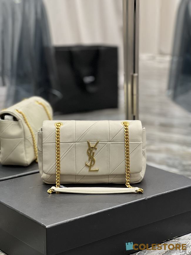 YSL Saint Laurent Handbag Jamie White 515820 Size 20×12.5×6.5 cm - 1